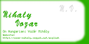 mihaly vozar business card